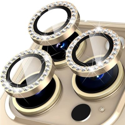 محافظ لنز دوربین ایرگلوری مدل نگین دار سواروسکی Swarovski مناسب برای گوشی موبایل اپل Iphone 16 Pro - 16 Pro Max