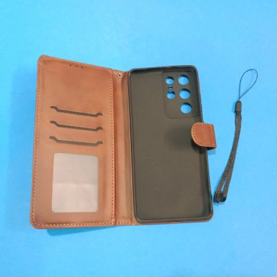 کیف کلاسوری چرمی مگنتی مناسب برای گوشی موبایل سامسونگ S21ultra