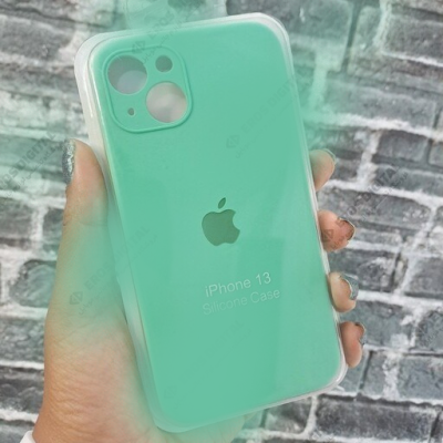 قاب سیلیکونی iPhone 13 محافظ لنز دار (سیلیکون اصل) - سفید