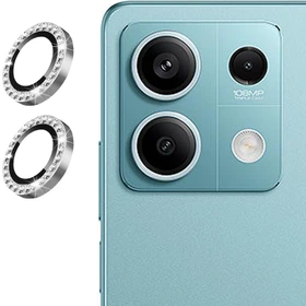محافظ لنز دوربین ایرگلوری مدل نگین دار سواروسکی Swarovski مناسب برای گوشی موبایل شیائومی Redmi Note 13 4G
