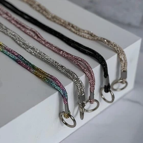 بند گوشی ژلاتینی نگین دار در رنگبندی