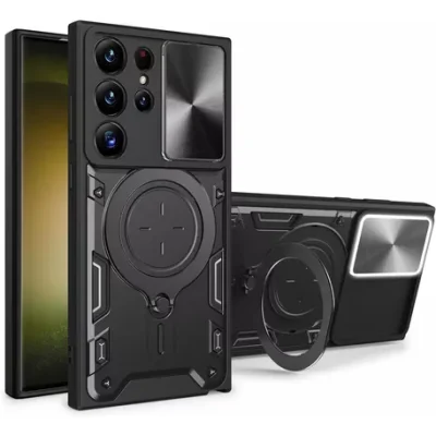 قاب ضد ضربه مگنتی Samsung Galaxy S24 ULTRA Magnetic Support Case دارای محافظ دوربین