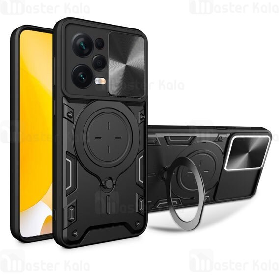 s_p6GUHhV_EdNbNw قاب ضد ضربه مگنتی Xiaomi Poco X5 Pro / Redmi Note 12 Pro Magnetic Support Case دارای محافظ دوربین - مشکی