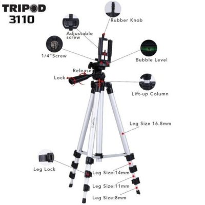سه پایه نگهدارنده گوشی 3120 و 3110 تریپاد tripod(پایه گوشی موبایل فیلم برداری عکاسی دوربین همسفر منوپاد طرح و مدل)