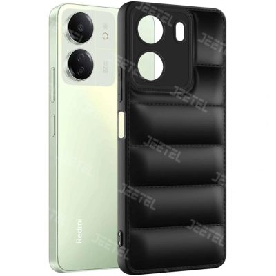 قاب پافر محافظ لنزدار Xiaomi Redmi 13C / Poco C65 - مشکی