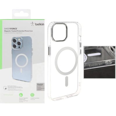 قاب belkin شفاف Magsafe مدل Apple iPhone 13 / iPhone 14 (پک دار)