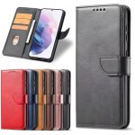 کیف گوشی Samsung Galaxy A56 مدل لپتاپی رنگ قهوه ای روشن (محافظ لنز دار)