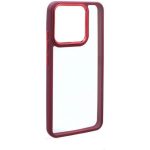 قاب گوشی Redmi 12C - Poco C55 - Redmi 11A شیائومی اورجینال متال کیس Metal طرح پشت طلق شفاف دور سیلیکونی زرشکی