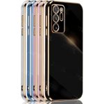 قاب گوشی Galaxy Note 20 Ultra سامسونگ طرح ژله ای مای کیس گلد لاین دور طلایی محافظ لنز دار