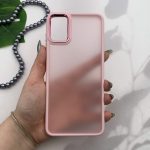 قاب گوشی Galaxy A05 سامسونگ پشت مات متال کیس دور سیلیکونی صورتی (گلبهی)