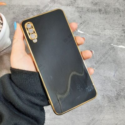 قاب مای کیس Samsung Galaxy A70 دور طلایی الکتروپلیتینگ