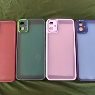قاب گوشی Galaxy A04E سامسونگ پشت مات متال کیس دور سیلیکونی محافظ لنزدار