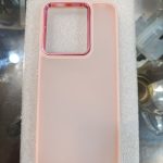قاب گوشی Redmi 12C / Poco C55 / Redmi 11A شیائومی پشت مات متال کیس دور سیلیکونی صورتی