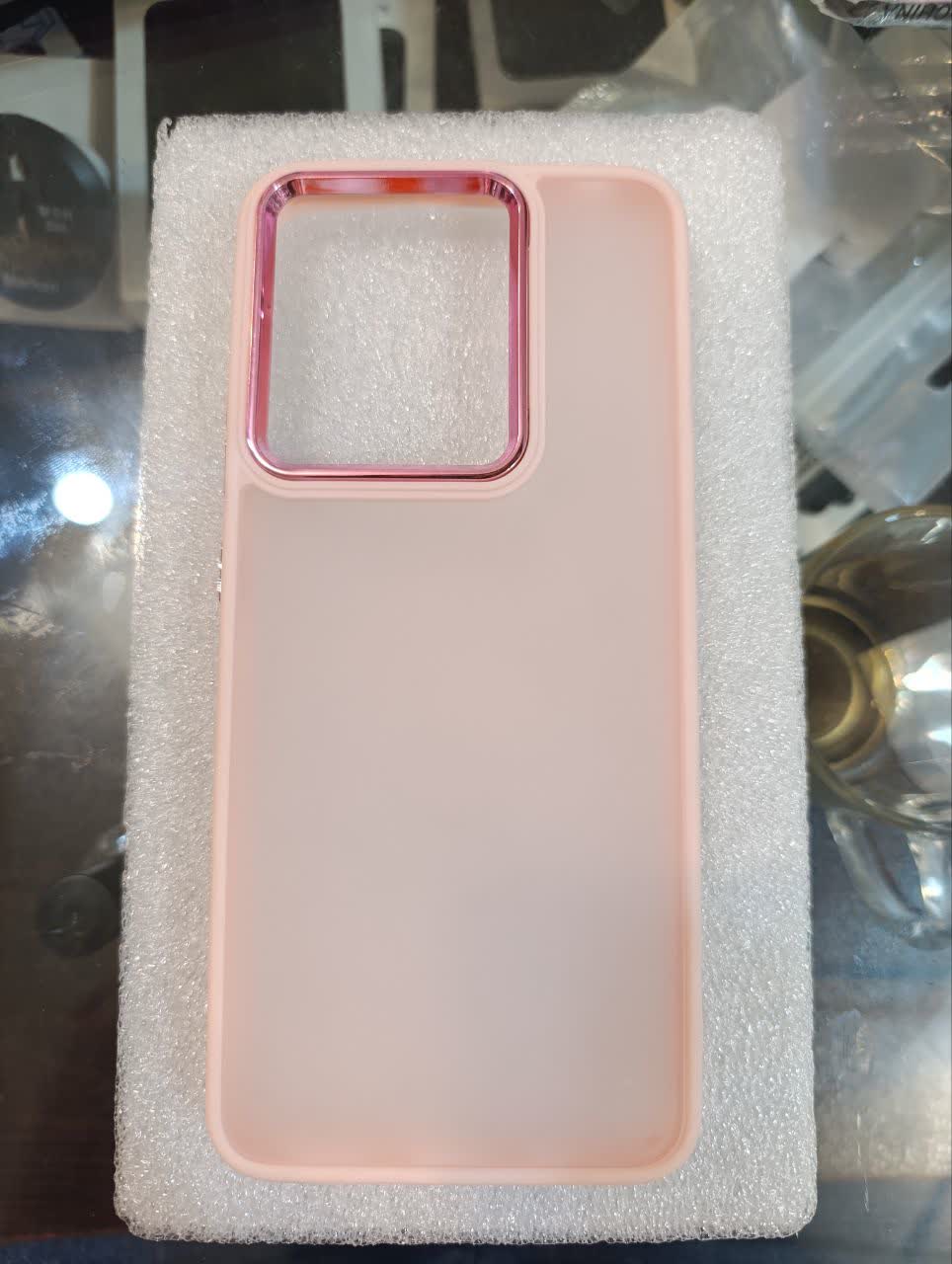 photo20450937768 قاب گوشی Redmi 12C / Poco C55 / Redmi 11A شیائومی پشت مات متال کیس دور سیلیکونی صورتی