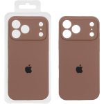 قاب سیلیکونی پاک کنی محافظ لنزدار اورجینال Apple iPhone 17 Pro Max - قهوه ای (پک اصلی)