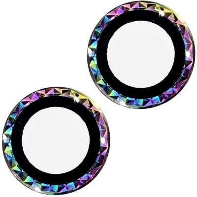 محافظ لنز دوربین ایرگلوری مدل الماس رنگین Diamond مناسب برای گوشی موبایل اپل Iphone 13 - 13 Mini