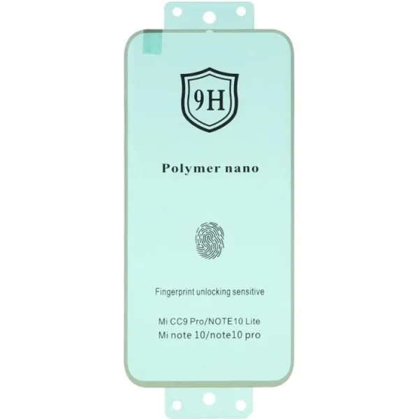 گلس گوشی شیائومی پلیمر نانو فول کاور خم ضد ضربه نشکن Polymer Nano 9H اورجینال برای Mi Note 10 / Mi Note 10 Pro / Mi Note 10 Lite