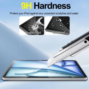محافظ صفحه نمایش شیشه ای مناسب برای تبلت اپل iPad Air 13" M2 2024 / iPad Air 13" M3 2025