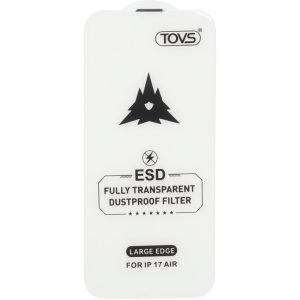 گلس گوشی iPhone 17 Air آیفون شیشه ای TOVS آنتی استاتیک بدون حاشیه Full Cover ESD Anti Static اورجینال کد 48776