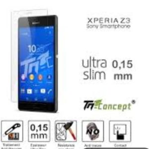 گلس سونی Z3 سونی محافظ صفحه نمایش سونی Sony z3 از نوع شیشه ای 100درصد شفاف