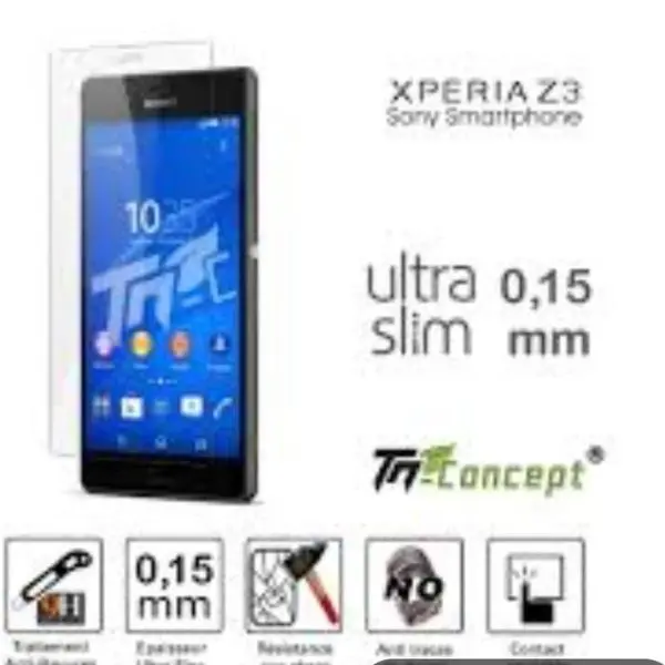 گلس سونی Z3 سونی محافظ صفحه نمایش سونی Sony z3 از نوع شیشه ای 100درصد شفاف