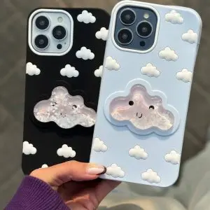 قاب آکواریومی ابری Aqua Cloud Case مناسب مدل های مختلف آیفون | همراه اکسسوری - iPhone 14Pro / ابی