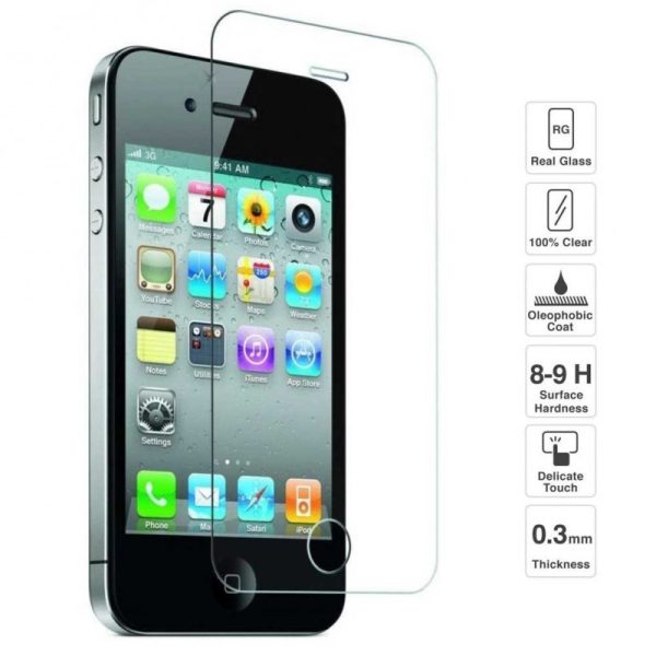 محافظ صفحه نمایش شیشه ای اپل آیفون 4S