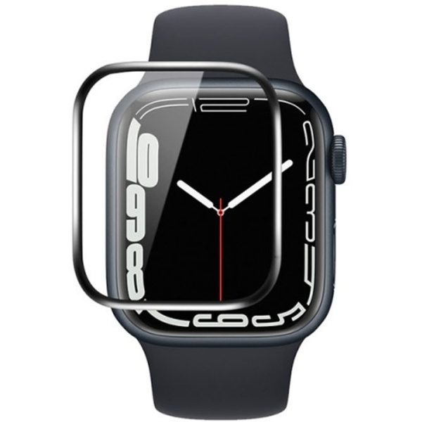 محافظ صفحه نمایش اپل واچ 41 میلی‌متری سری 7 کوتتسی Coteetci iWatch7 frame full Glue tempered glass 24002-41