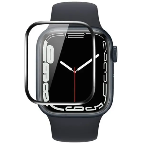 محافظ صفحه نمایش اپل واچ 41 میلی‌متری سری 7 کوتتسی Coteetci iWatch7 frame full Glue tempered glass 24002-41