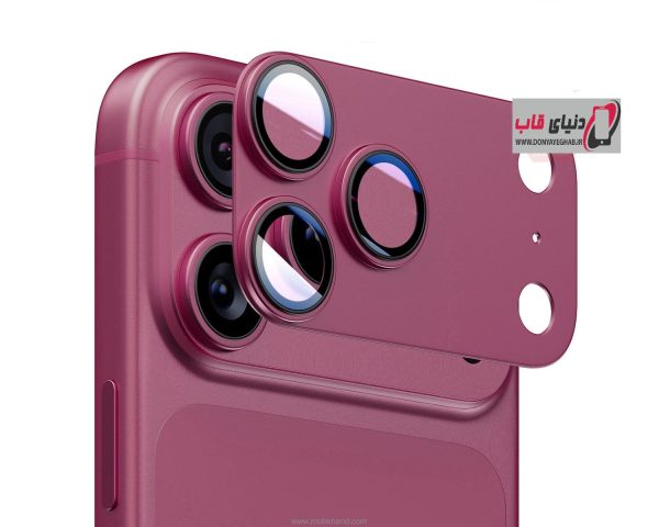 محافظ لنز فول آیفون iphone 18 Pro max زرشکی